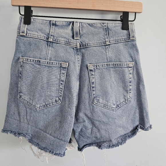 Adriano Goldschmied Blue Denim Shorts W/ Raw Hem Size 24R - Picture 4 of 5